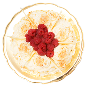 Pastel de nata con frutos rojos